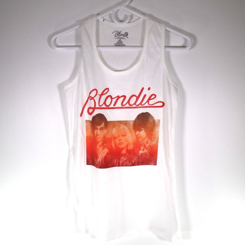 Womens Blondie White Sleeveless Graphic Tank Top Size Small NEW